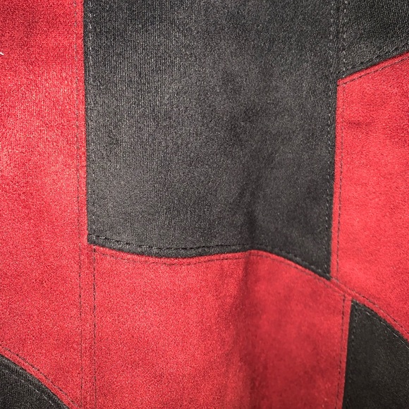 Zara Color Block Suede Skirt - Picture 2 of 7